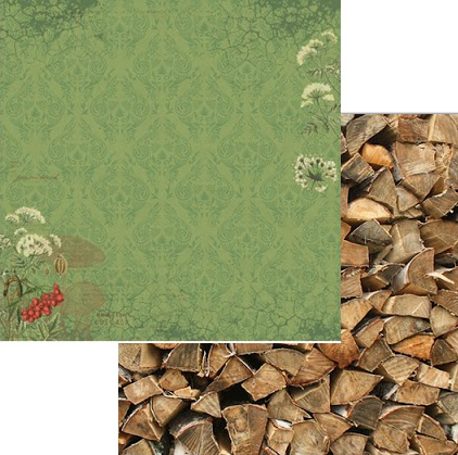 Бумага Scrapberrys "В лесу" Опушка леса (SB495)