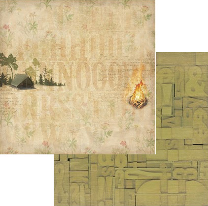 Бумага Scrapberrys "В лесу" У костра (SB496)