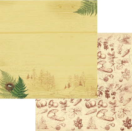 Бумага Scrapberrys "В лесу" Грибница (SB497)