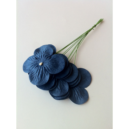 Букет гортензий 10 шт. Цвет синий.