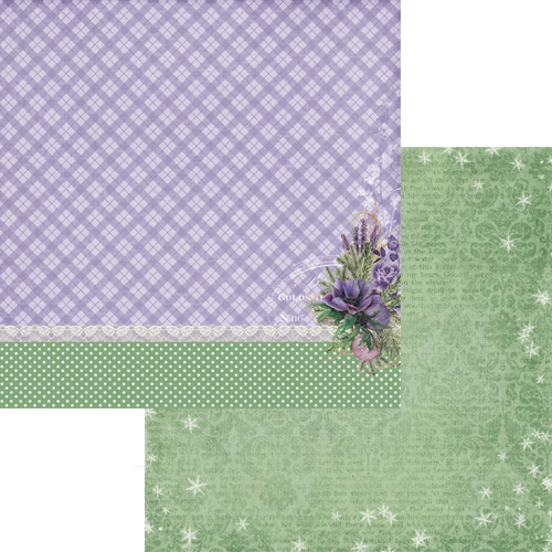 Бумага Scrapberrys "Новогодний Пейзаж" Снежинки (SB516)