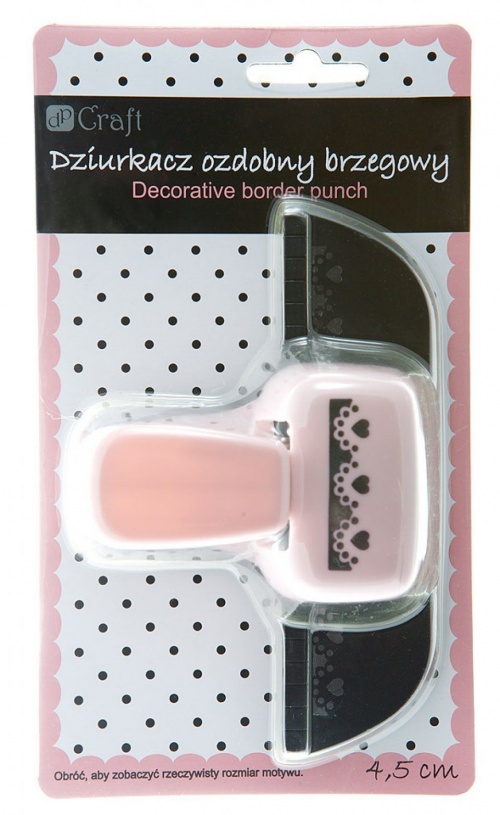 Дырокол края DPCraft 4,5см "Кружево с сердечком" (№63)