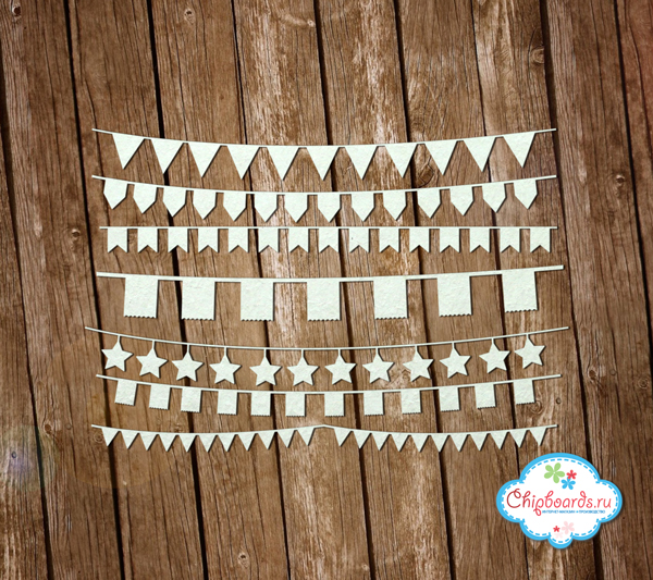 Чипборд Chipboards "Коллекция "Premium". Флажки"