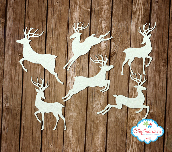 Чипборд Chipboards "Олени"