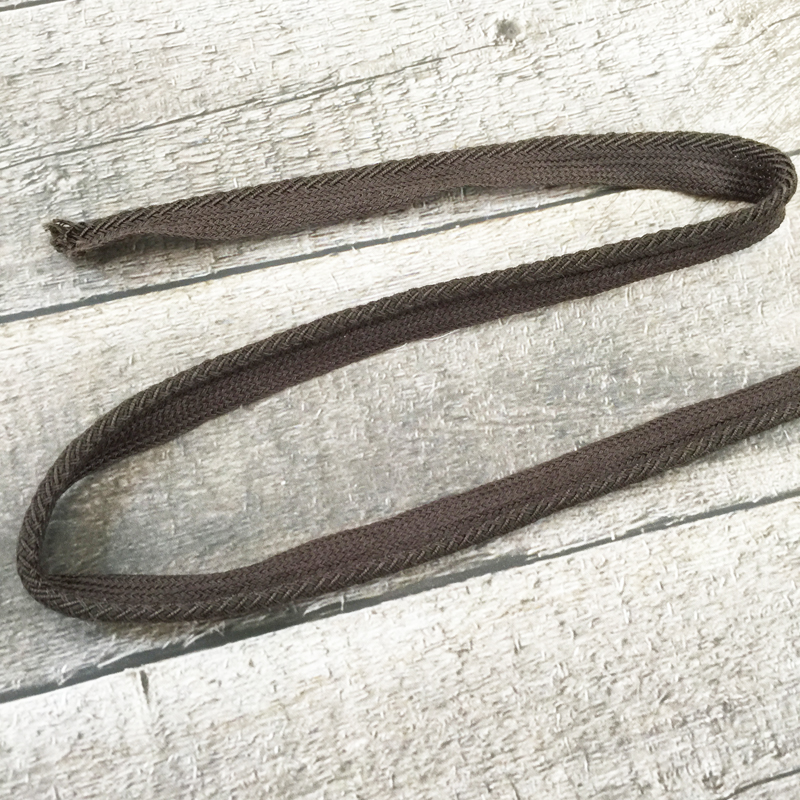 Лента для каптала, шоколад, ширина 1 см.