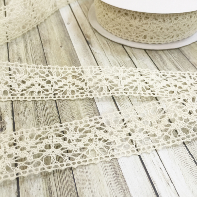 Кружево вязаное 22 мм, цвет кремовый
