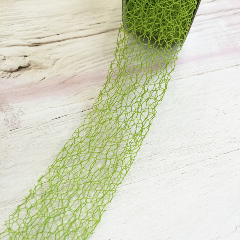 Лента-паутинка 38 мм, цвет салатовый