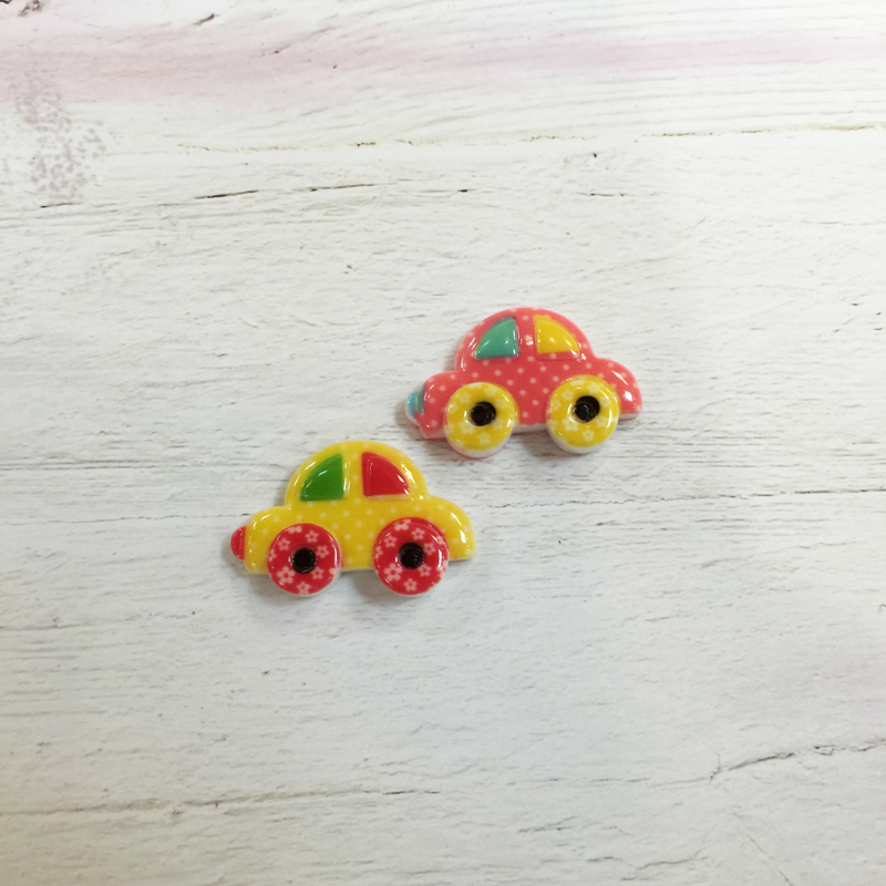 Акриловые украшения "Машинки", 2 шт