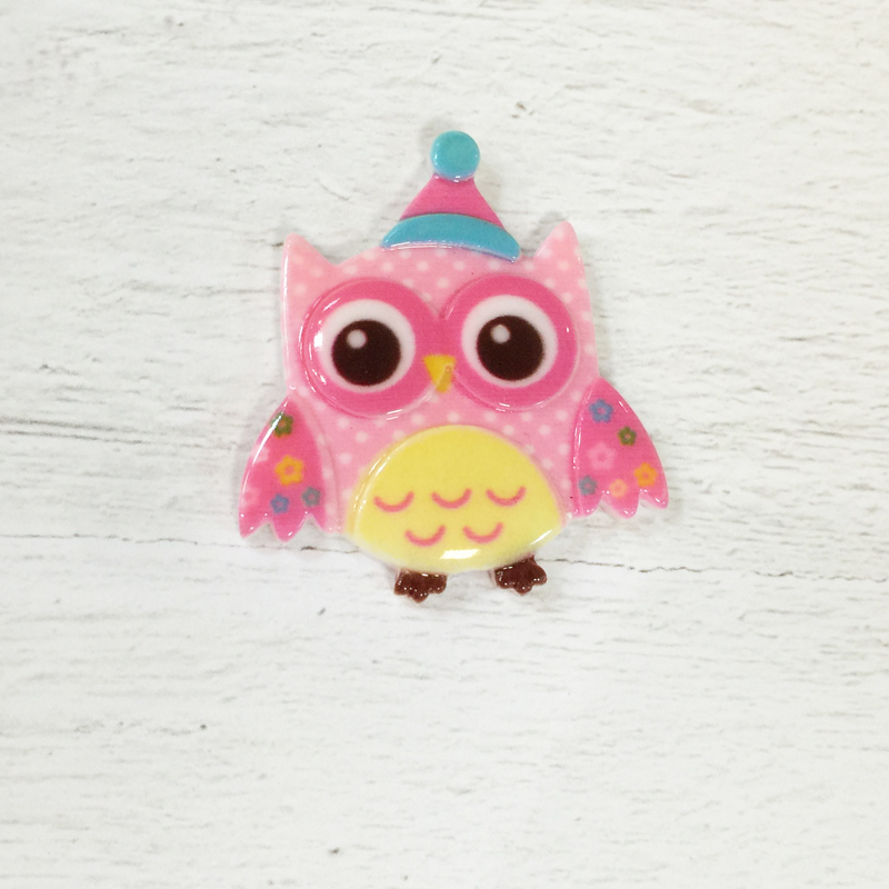 Акриловое украшение "Совёнок",цвет светло-розовый