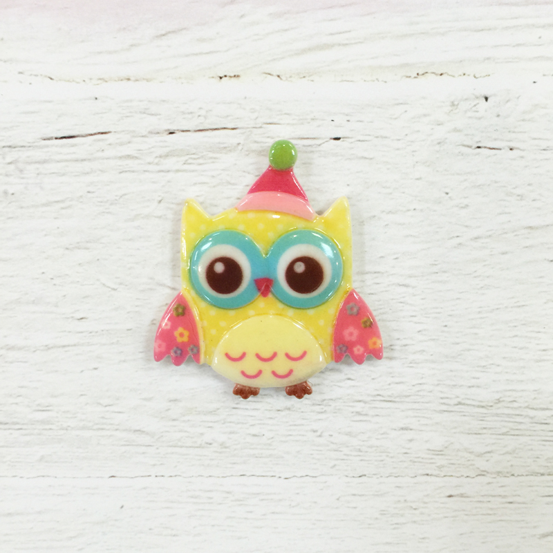 Акриловое украшение "Совёнок",цвет жёлтый