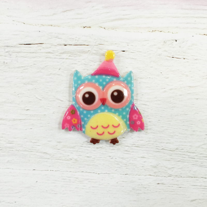 Акриловое украшение "Совёнок",цвет голубой