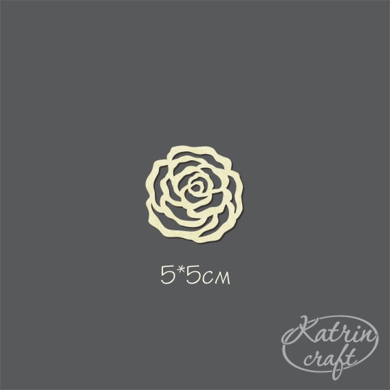 Чипборд "Роза №3 маленькая"