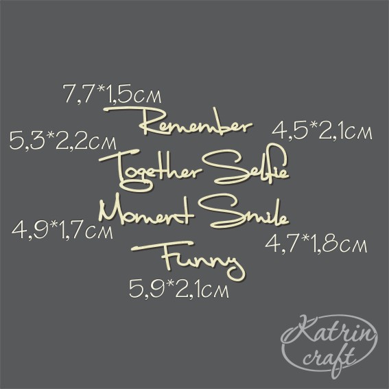 Чипборд "Надписи Набор английских слов рукописный маленький"