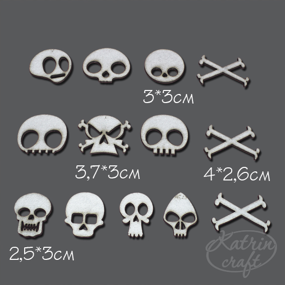 Чипборд "Черепа"