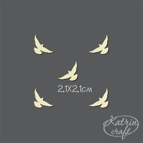 Чипборд "Набор мини Голубь 5шт"