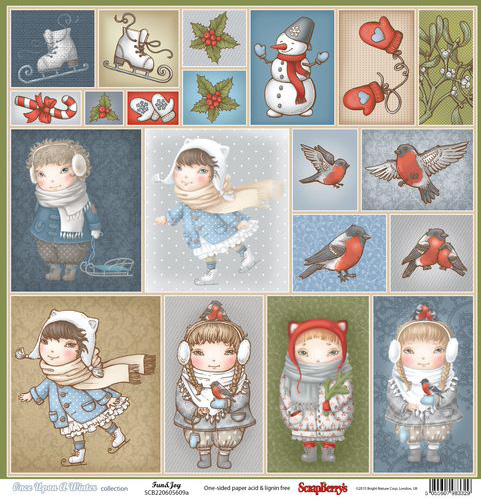 Бумага Scrapberrys "Однажды Зимой" Раз Морозною Зимой (SB547)