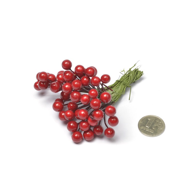 Букет ягодок-тычинок, цвет красный