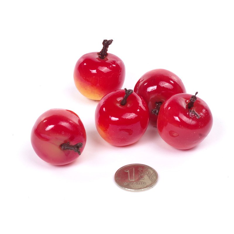 Яблочки декоративные, цвет красный