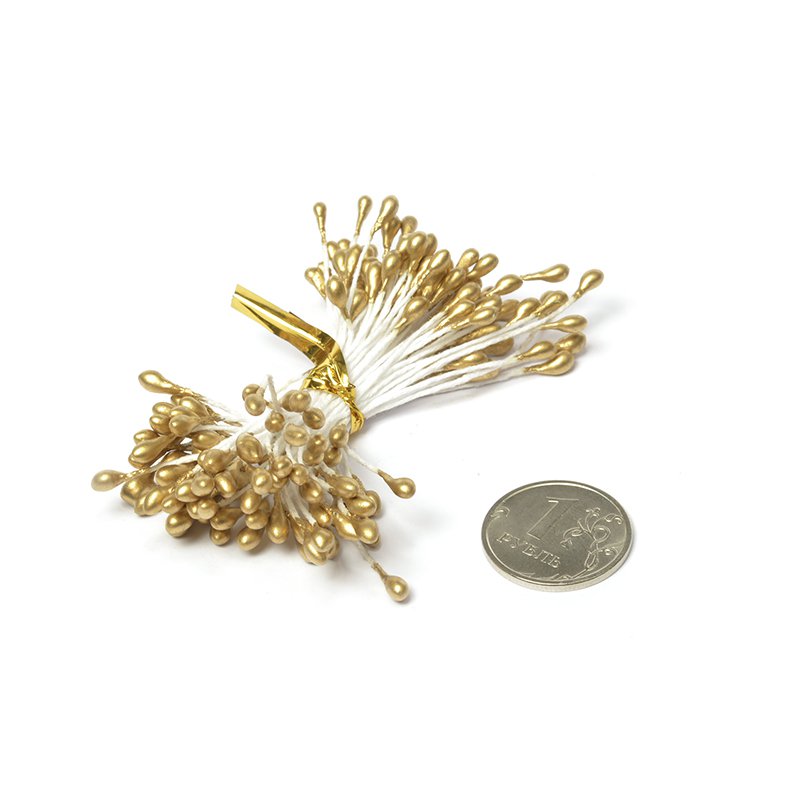 Тычинки Magic, цвет тёмный золотой 84 шт