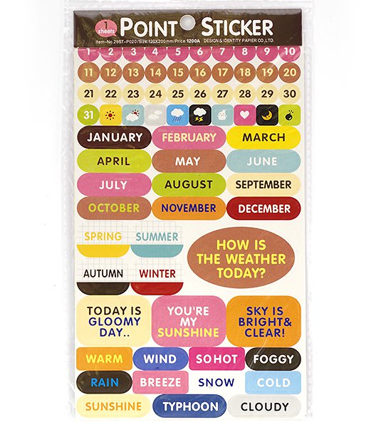 Наклейки картонные для планнера и ProjectLife "City star"