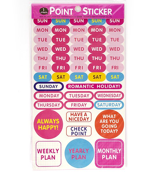 Наклейки картонные для планнера и ProjectLife "City star", розовый