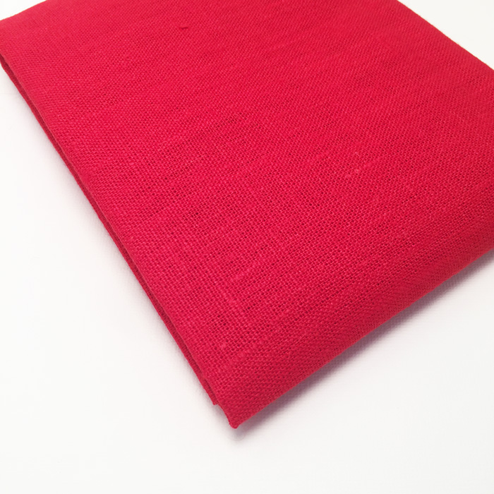 Отрез ткани 100 % лён, 50 х 55 см, цвет красный