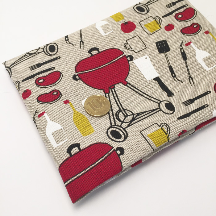 Отрез ткани 100 % лён, 50 х 50 см "Барбекю"