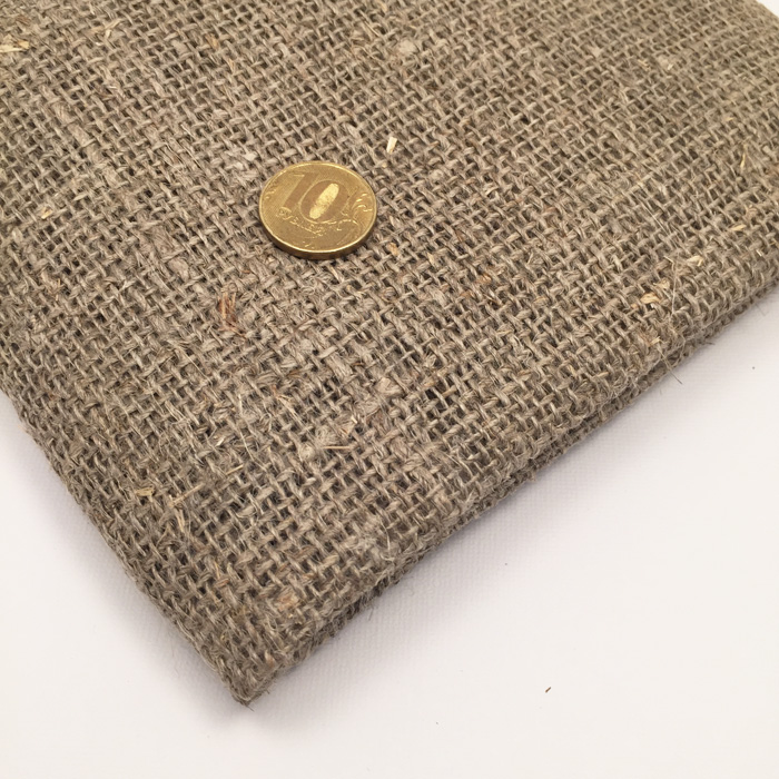 Отрез ткани 100 % грубый лён (мешковина), 50 х 50 см