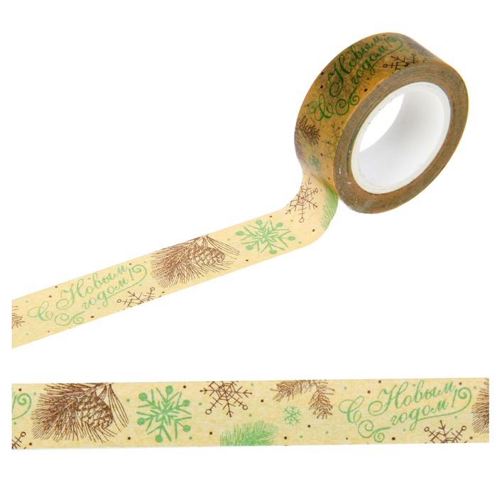 Бумажный скотч Артузор "Шишки"