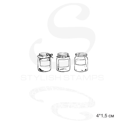 Штамп Stylish Stamp "Банки для варенья мал."