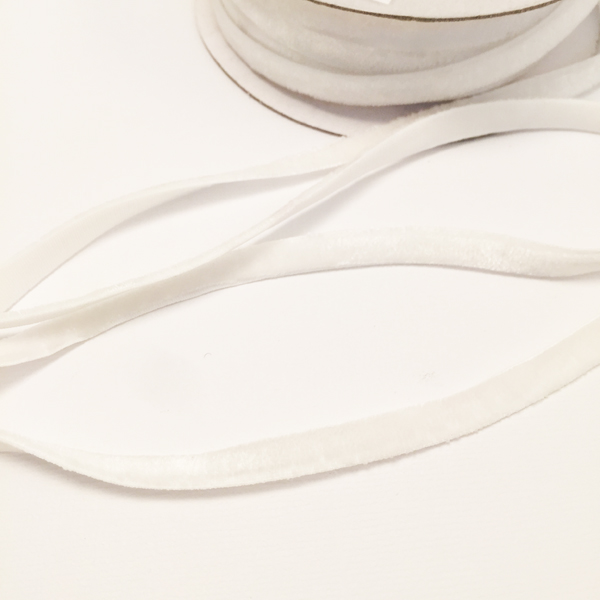 Бархатная резинка для блокнотов, цвет белый