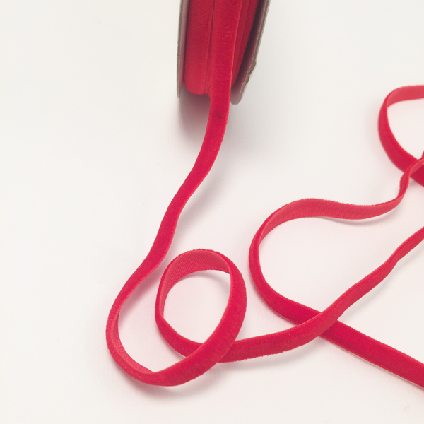 Бархатная резинка для блокнотов, цвет красный