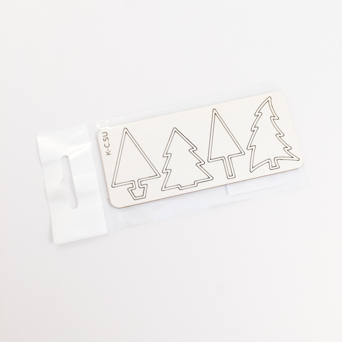 Чипборд "Елки мини контурные 4шт"