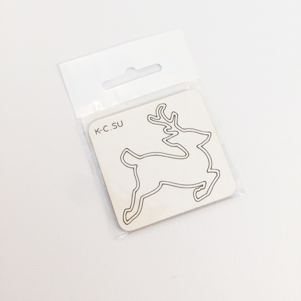 Чипборд "Олень №1 контурный маленький"