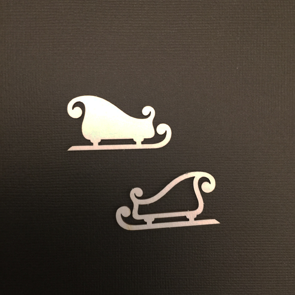 Чипборд "Сани контурные мини 2шт"