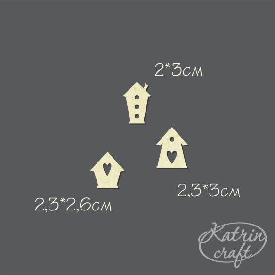 Чипборд "Скворечники мини 3шт"