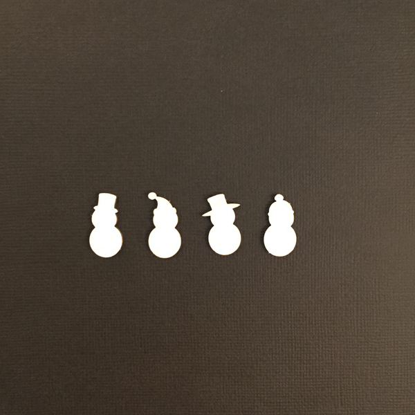 Чипборд "Набор мини Снеговики" 4шт