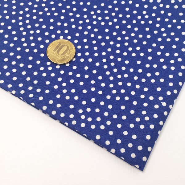 Ткань лоскутная 50 х 55 см "4517", конфетти на синем