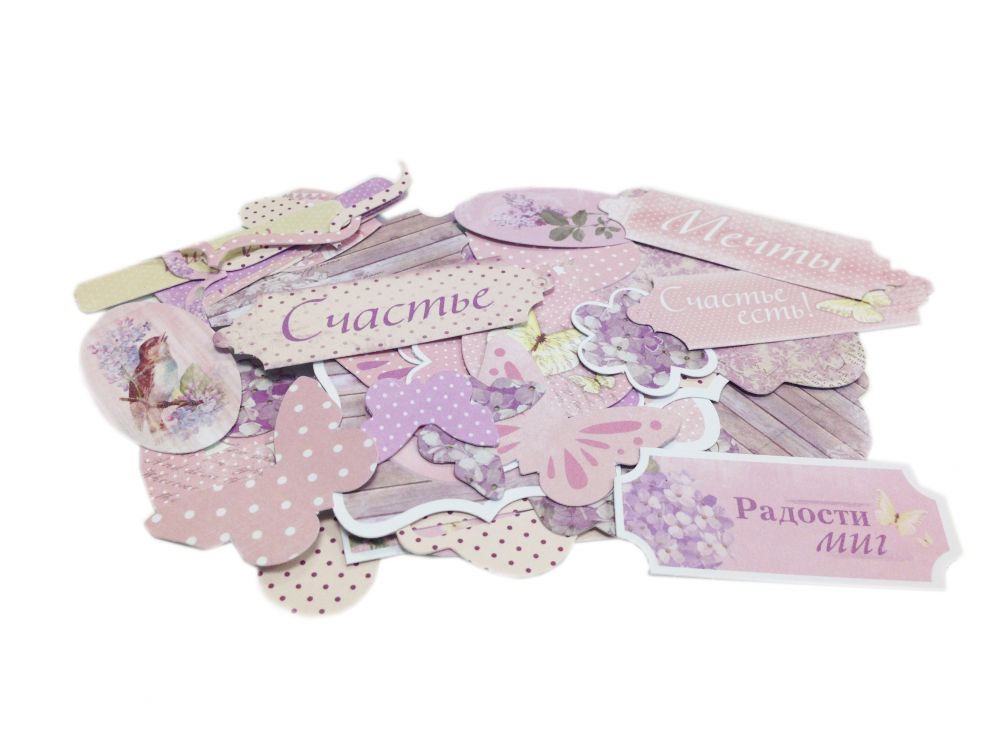 Набор картонной вырубки ScrapМир "Сиреневые мечты"