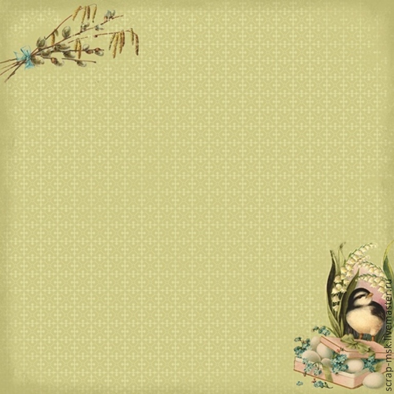 Бумага Scrapberrys "Весенний Праздник",Верба (SB233)