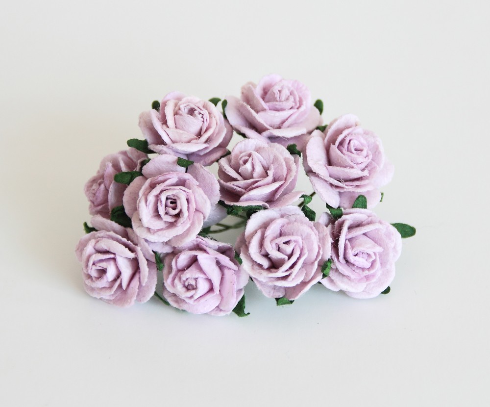Букет розочек открытых 2 см. Цвет сиреневый