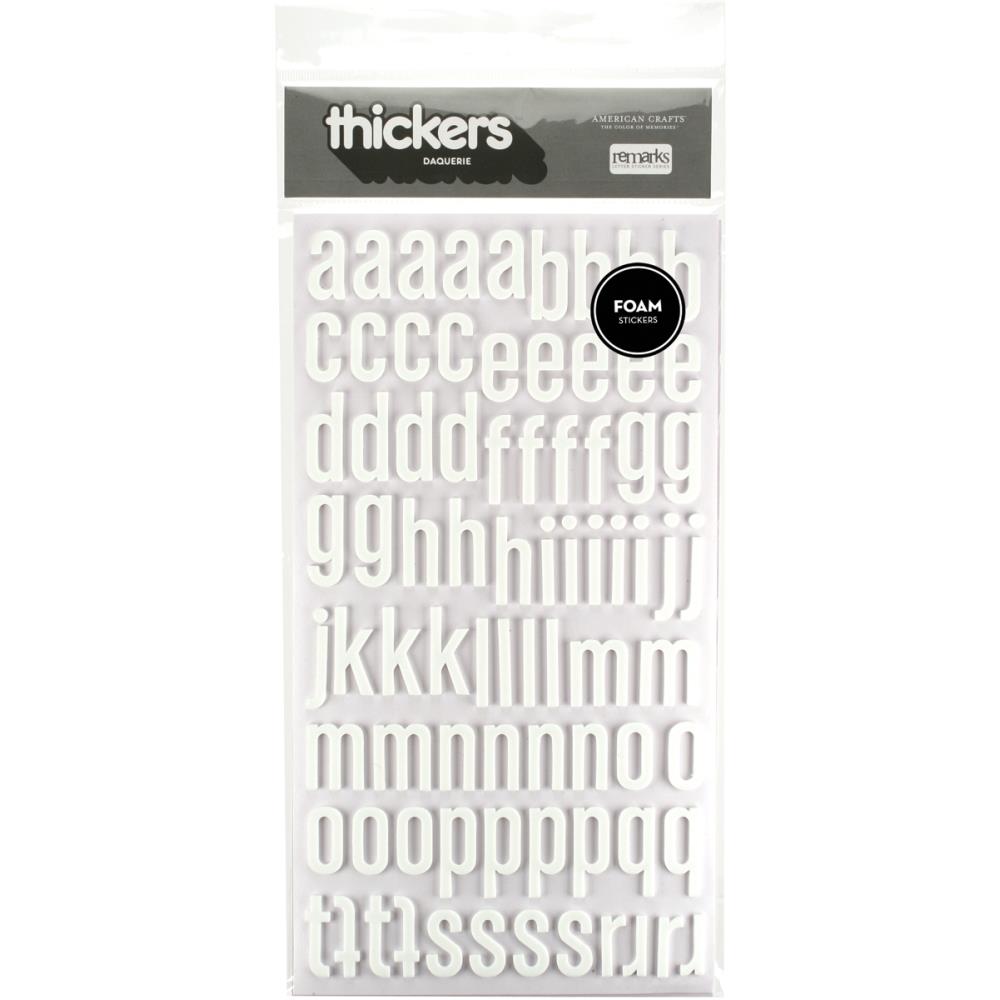 Наклейки American Crafts "Алфавит", Daiquiri , белый 15 х 27 см
