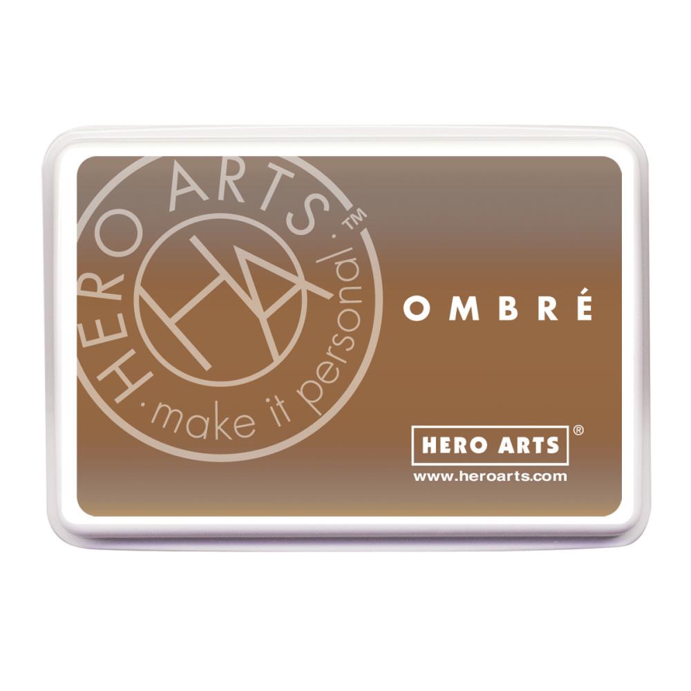 Подушечка чернильная Hero Arts "Ombre", от песочного к шоколадному