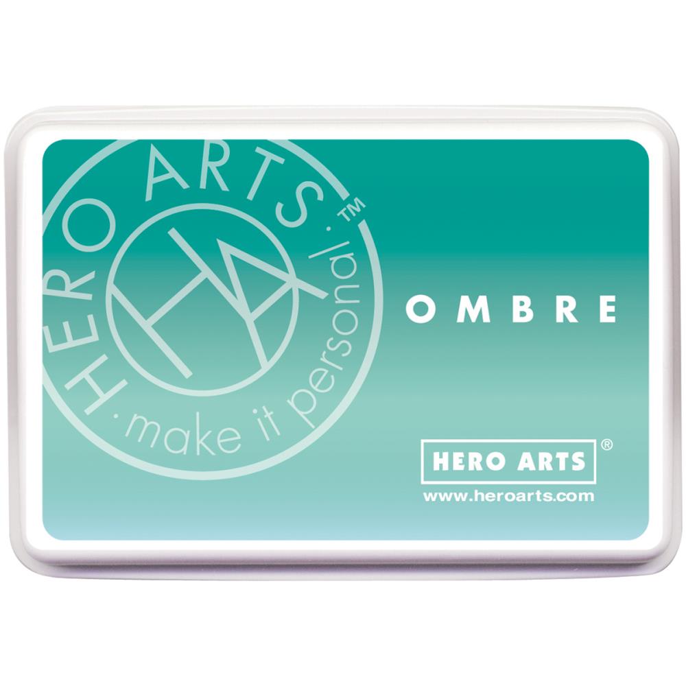 Подушечка чернильная Hero Arts "Ombre", от мятного к зелёному