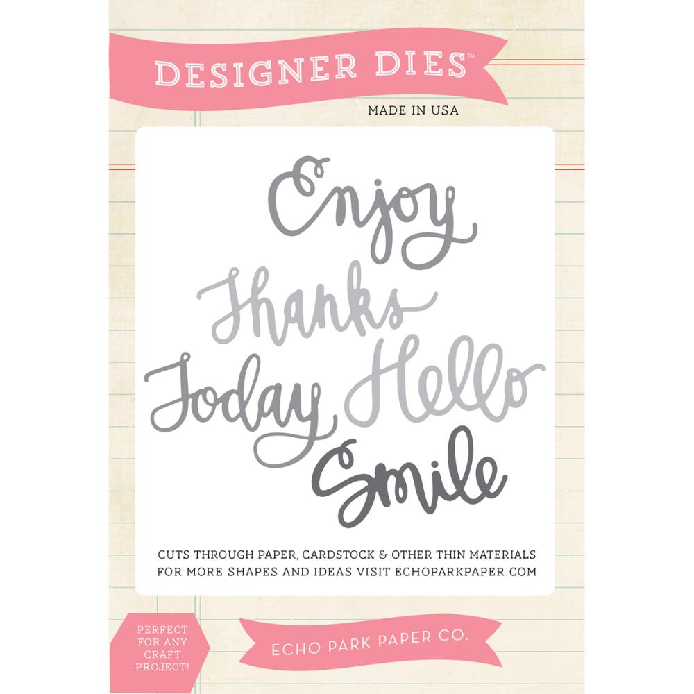 Набор ножей для вырубки Echo Park "Надписи"