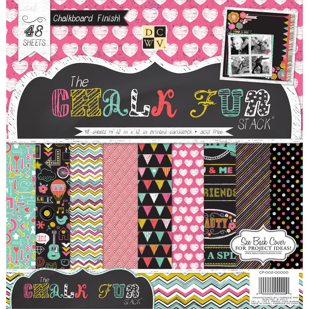 Набор бумаги DCWV 30 х 30 см "Chalk Fun"