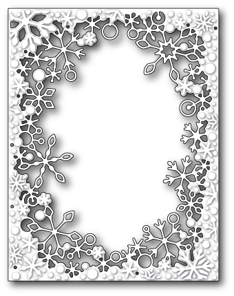 Нож для вырубки Memory Box "Рамка танцующие снежинки" (MB303)