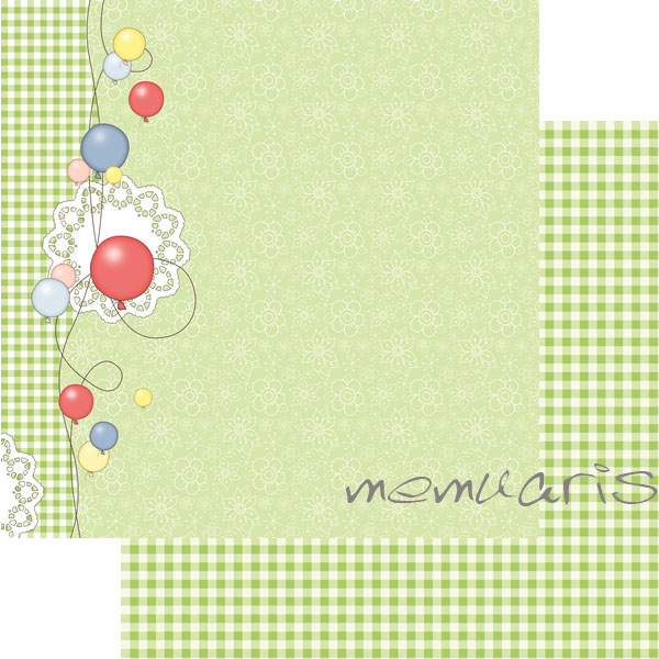 Бумага Scrapberrys "С Днем Рождения!", Воздушные Шарики (SB256)