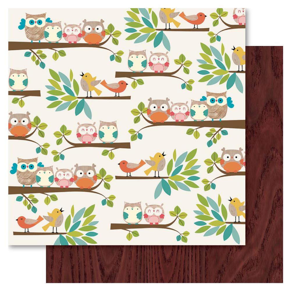 Двусторонняя бумага Ruby Rock-It "Happy Days " Hoot (RR102)