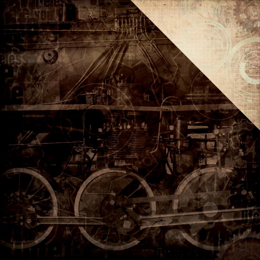 Двусторонняя бумага Kaisercraft "Time Machine" Steam Engine (Kaiser459)